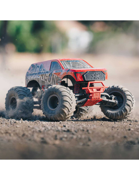 1/10 GORGON 4X2 MEGA 550 Brushed Monster Truck RTR with Battery & Charger, Red