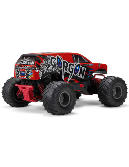 1/10 GORGON 4X2 MEGA 550 Brushed Monster Truck RTR with Battery & Charger, Red