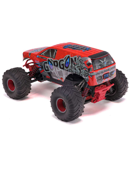 1/10 GORGON 4X2 MEGA 550 Brushed Monster Truck RTR with Battery & Charger, Red