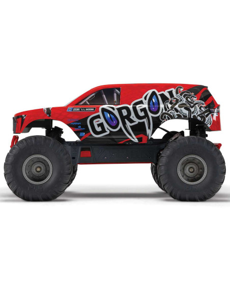 1/10 GORGON 4X2 MEGA 550 Brushed Monster Truck RTR with Battery & Charger, Red