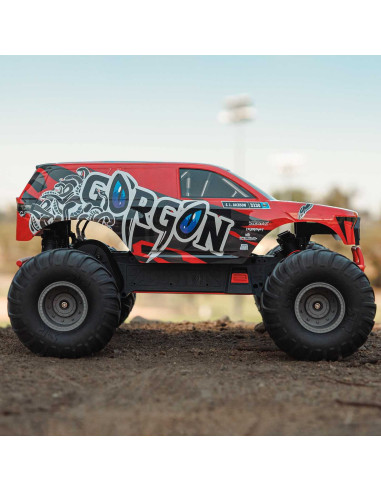 1/10 GORGON 4X2 MEGA 550 Brushed Monster Truck RTR with Battery & Charger, Red