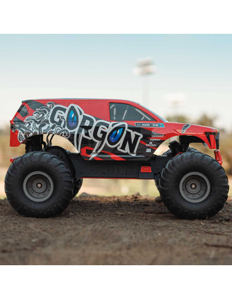 1/10 GORGON 4X2 MEGA 550 Brushed Monster Truck RTR with Battery & Charger, Red