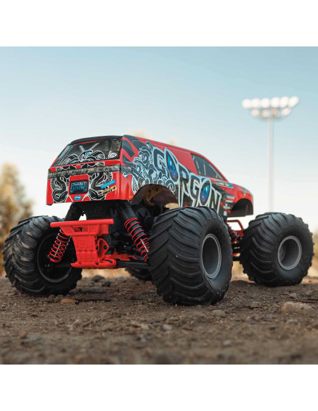 1/10 GORGON 4X2 MEGA 550 Brushed Monster Truck RTR with Battery & Charger, Red