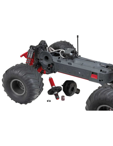 1/10 GORGON 4X2 MEGA 550 Brushed Monster Truck RTR with Battery & Charger, Red