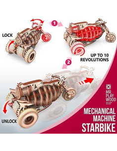 Mr. Playwood Máquina Mecánica Starbike 149 piezas 2
