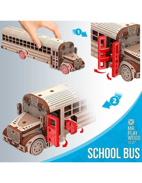 Mr. Playwood Autobús Escolar 107 piezas