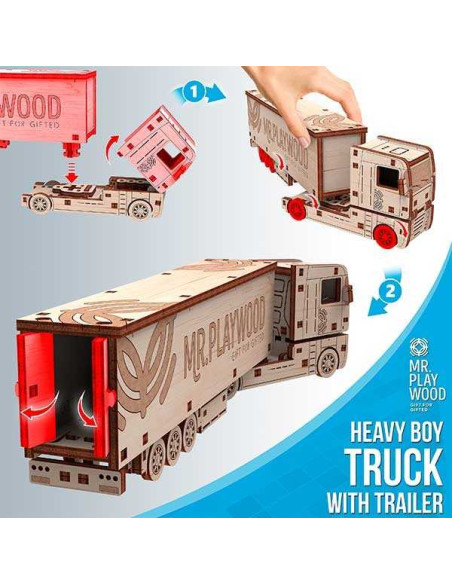 Mr. Playwood Camión pesado con Trailer 88 piezas