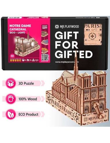 Mr. Playwood Catedral de Notre Dame (Eco - light) 204 piezas