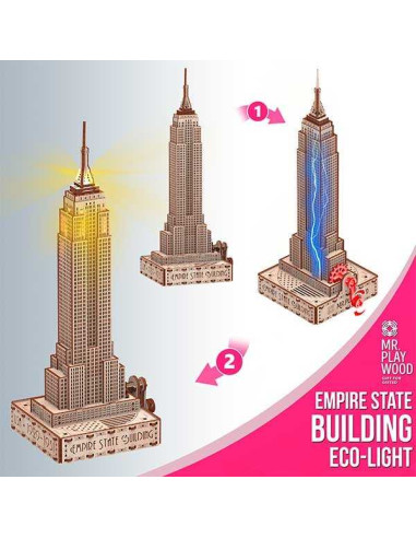Mr. Playwood Empire State Building (Eco - light) 168 piezas