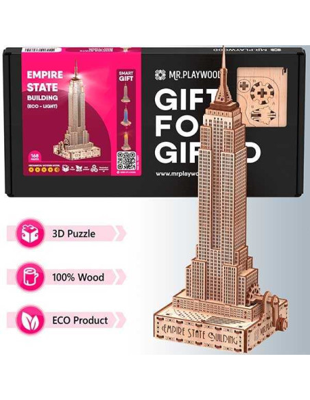 Mr. Playwood Empire State Building (Eco - light) 168 piezas