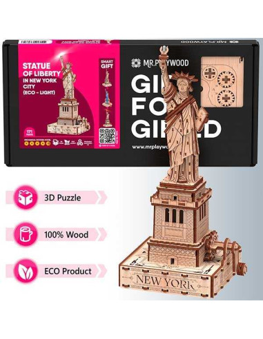Mr. Playwood Estatua de la Libertad (Eco-light) 171 piezas