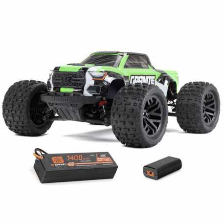 1/18 GRANITE GROM MEGA 380 Brushed 4X4 Monster Truck RTR with Battery & Charger, Blue