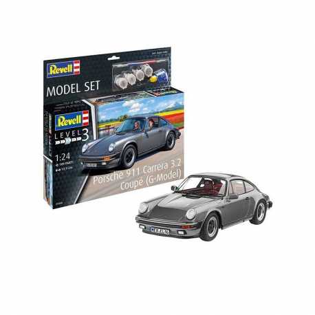 Maqueta de plástico Revell Model Set Coche Porsche 911 Carrera 3.2 Coupé G-Model escala 1:24 Revell