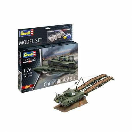 Maqueta de plástico con accesorios Revell Model Set Tanque Churchill A.V.R.E. .Escala 1:76