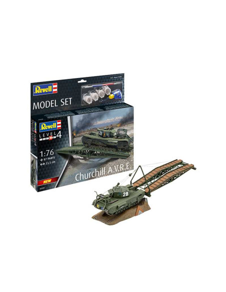 Maqueta de plástico con accesorios Revell Model Set Tanque Churchill A.V.R.E. .Escala 1:76