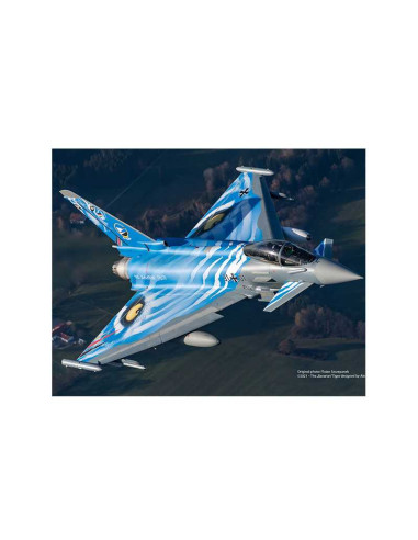 Maqueta de plástico con accesorios Revell Model Set Avión Eurofighter Typhoon Bavarian Tiger 21.Escala 1:72