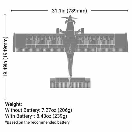Micro DRACO 800mm BNF Basic with AS3X and SAFE Select