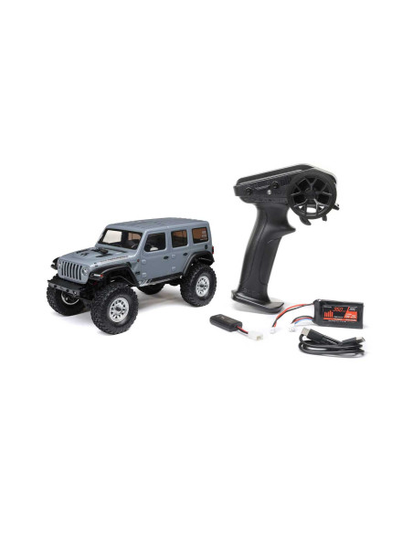 1/24 SCX24 Jeep Wrangler JLU 4X4 Rock Crawler Brushed RTR, Gray