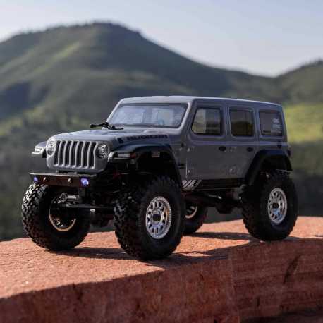 1/24 SCX24 Jeep Wrangler JLU 4X4 Rock Crawler Brushed RTR, Gray