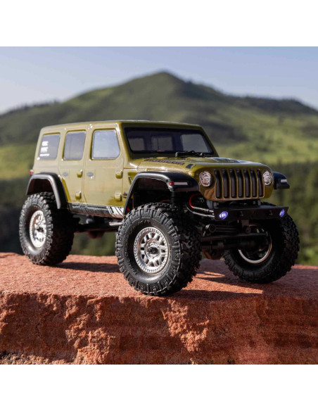 1/24 SCX24 Jeep Wrangler JLU 4X4 Rock Crawler Brushed RTR, Green