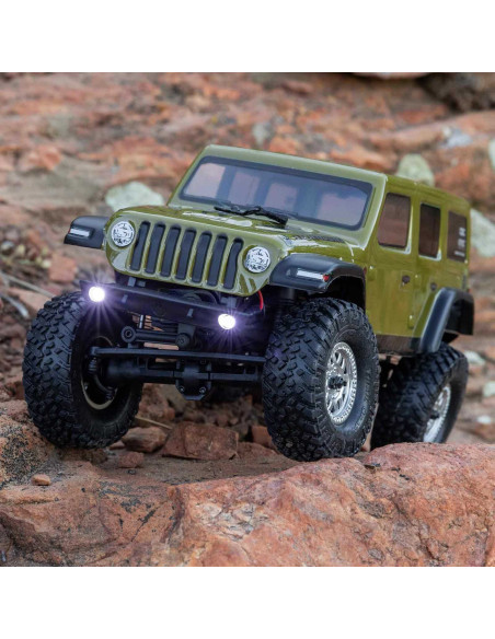 1/24 SCX24 Jeep Wrangler JLU 4X4 Rock Crawler Brushed RTR, Green