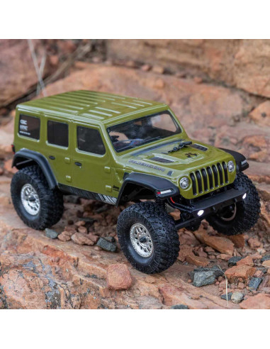 1/24 SCX24 Jeep Wrangler JLU 4X4 Rock Crawler Brushed RTR, Green