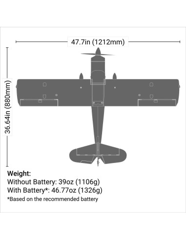 Decathlon RJG 1.2m BNF Basic with AS3X and SAFE Select
