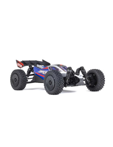 TYPHON GROM MEGA 380 Brushed 4X4 Small Scale Buggy RTR with Battery & Charger, Blue/Silver