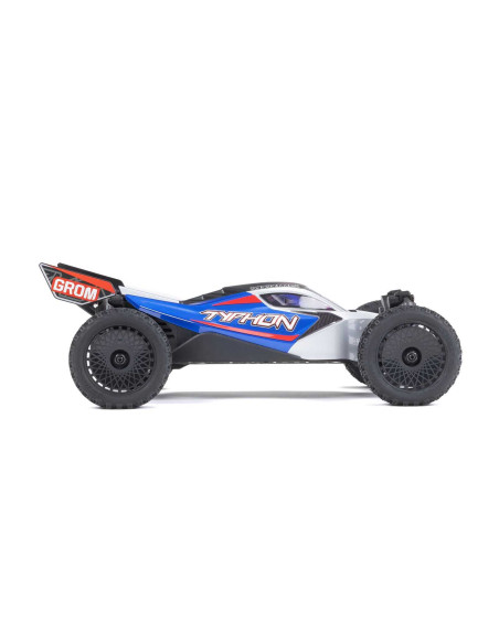 TYPHON GROM MEGA 380 Brushed 4X4 Small Scale Buggy RTR with Battery & Charger, Blue/Silver