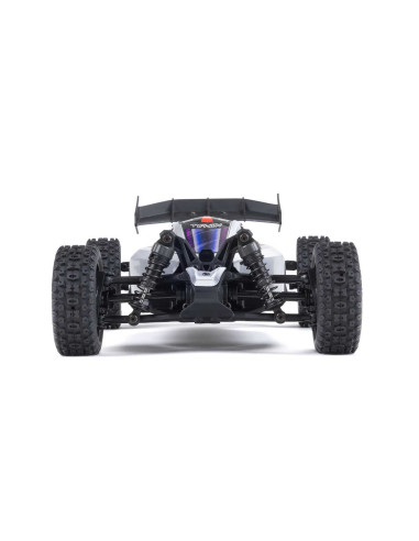 TYPHON GROM MEGA 380 Brushed 4X4 Small Scale Buggy RTR with Battery & Charger, Blue/Silver