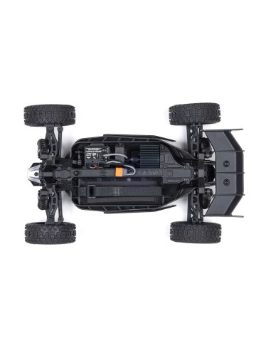 TYPHON GROM MEGA 380 Brushed 4X4 Small Scale Buggy RTR with Battery & Charger, Blue/Silver
