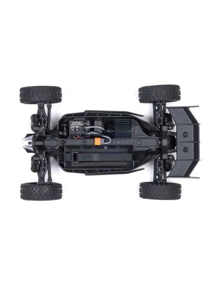 TYPHON GROM MEGA 380 Brushed 4X4 Small Scale Buggy RTR with Battery & Charger, Blue/Silver