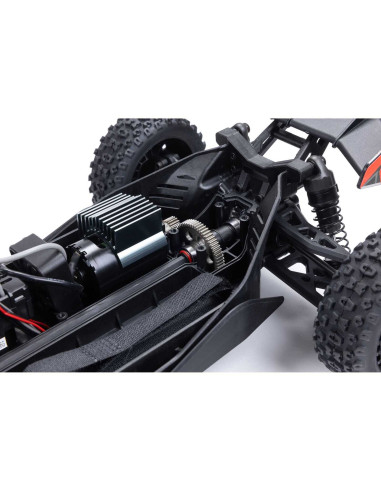 TYPHON GROM MEGA 380 Brushed 4X4 Small Scale Buggy RTR with Battery & Charger, Blue/Silver