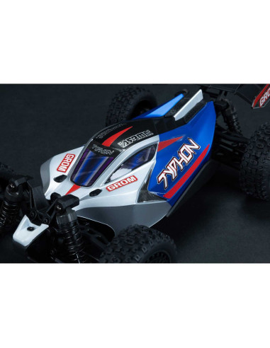 TYPHON GROM MEGA 380 Brushed 4X4 Small Scale Buggy RTR with Battery & Charger, Blue/Silver
