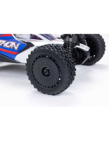 TYPHON GROM MEGA 380 Brushed 4X4 Small Scale Buggy RTR with Battery & Charger, Blue/Silver