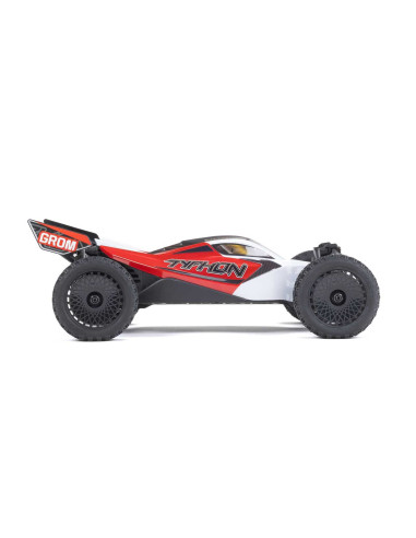 TYPHON GROM MEGA 380 Brushed 4X4 Small Scale Buggy RTR with Battery & Charger, Blue/Silver