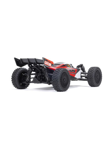 TYPHON GROM MEGA 380 Brushed 4X4 Small Scale Buggy RTR with Battery & Charger, Blue/Silver