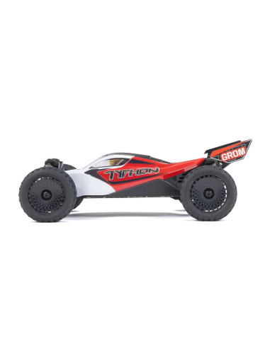 TYPHON GROM MEGA 380 Brushed 4X4 Small Scale Buggy RTR with Battery & Charger, Blue/Silver