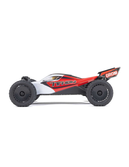 TYPHON GROM MEGA 380 Brushed 4X4 Small Scale Buggy RTR with Battery & Charger, Blue/Silver