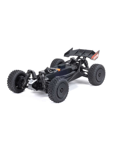 TYPHON GROM MEGA 380 Brushed 4X4 Small Scale Buggy RTR with Battery & Charger, Blue/Silver