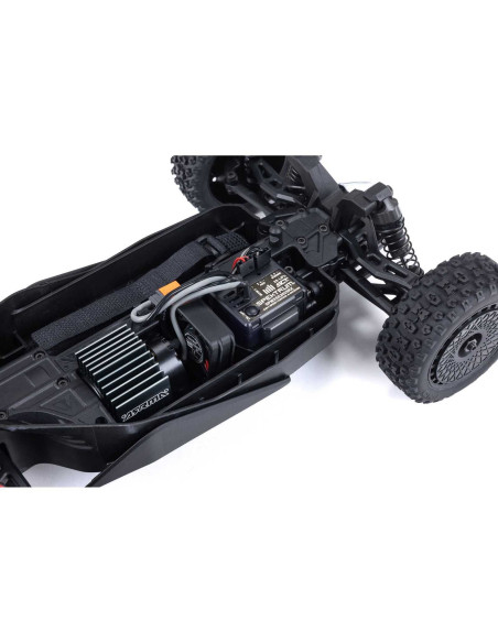 TYPHON GROM MEGA 380 Brushed 4X4 Small Scale Buggy RTR with Battery & Charger, Blue/Silver