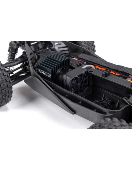 TYPHON GROM MEGA 380 Brushed 4X4 Small Scale Buggy RTR with Battery & Charger, Blue/Silver