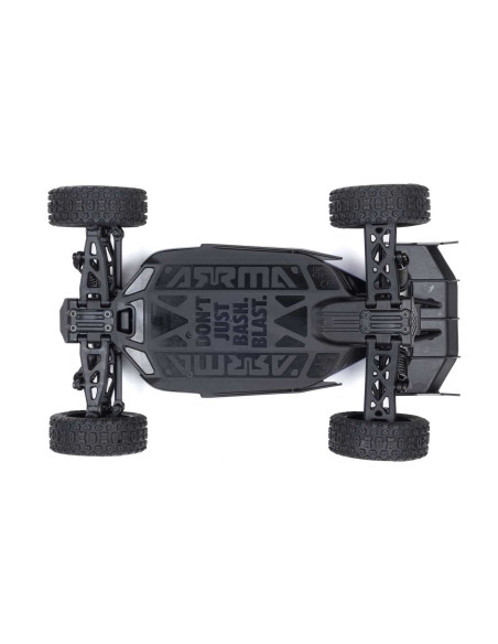TYPHON GROM MEGA 380 Brushed 4X4 Small Scale Buggy RTR with Battery & Charger, Blue/Silver