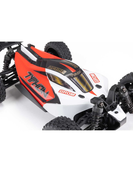 TYPHON GROM MEGA 380 Brushed 4X4 Small Scale Buggy RTR with Battery & Charger, Blue/Silver