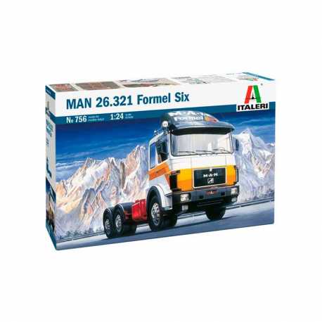 Maqueta de plástico Italeri: Camión MAN 26.321 Formel Six. Escala 1:24