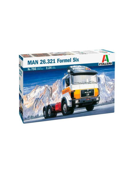 Maqueta de plástico Italeri: Camión MAN 26.321 Formel Six. Escala 1:24