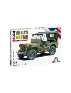 Coche Jeep Willys MB 80th ann.. Escala 1:24 2