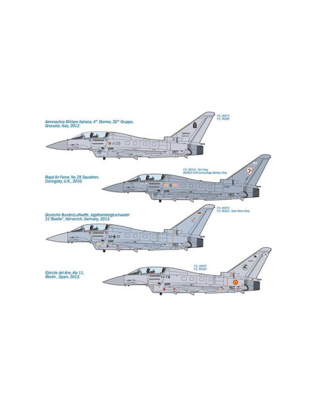 Avión EF 2000 Typhoon twin seater. Escala 1:72