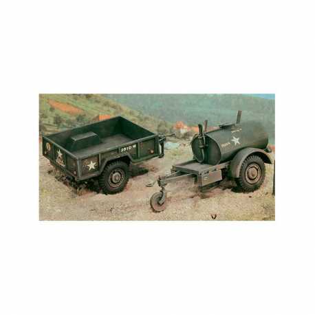 Vehículo Militar 250 gal.s Tank Trailer/M101 Cargo Tr.. Escala 1:35