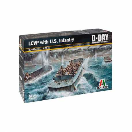 Barco y figuras LCVP with US Infantry. Escala 1:35